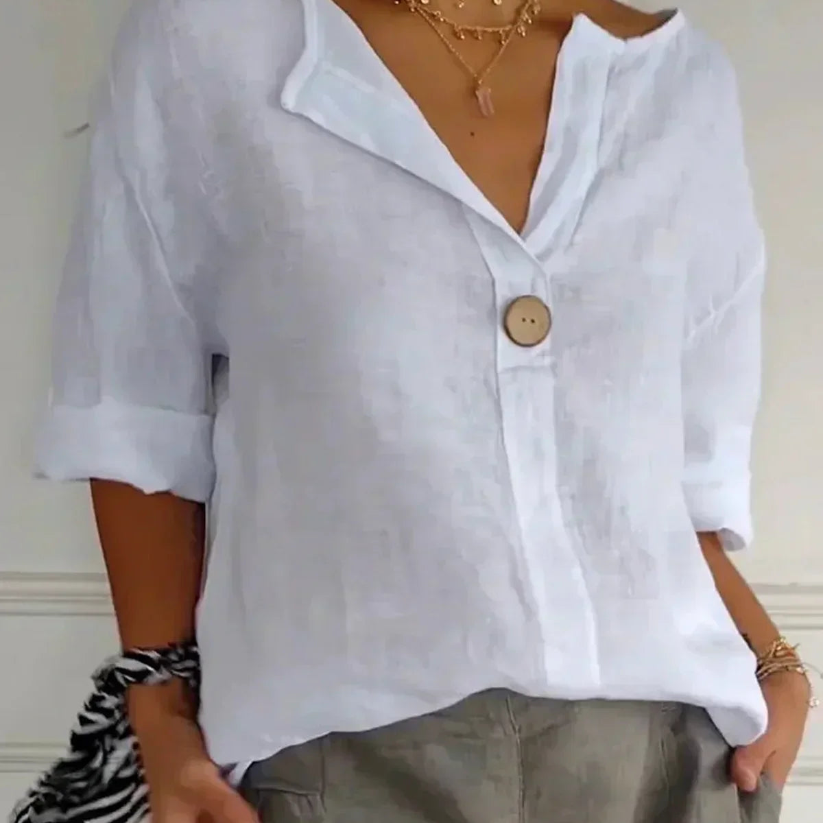 KAMILA | Casual V-Neck Blouse