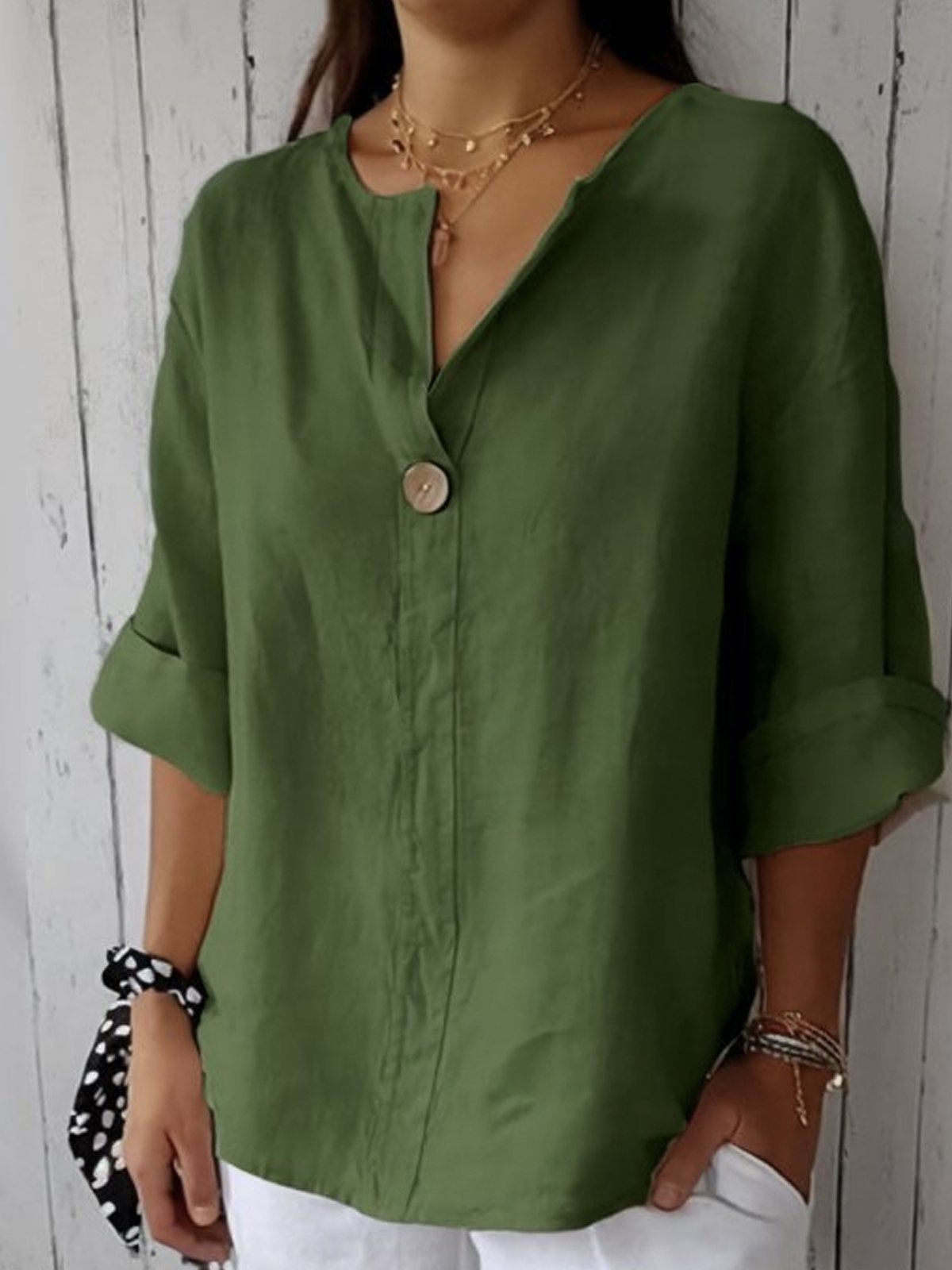 KAMILA | Casual V-Neck Blouse
